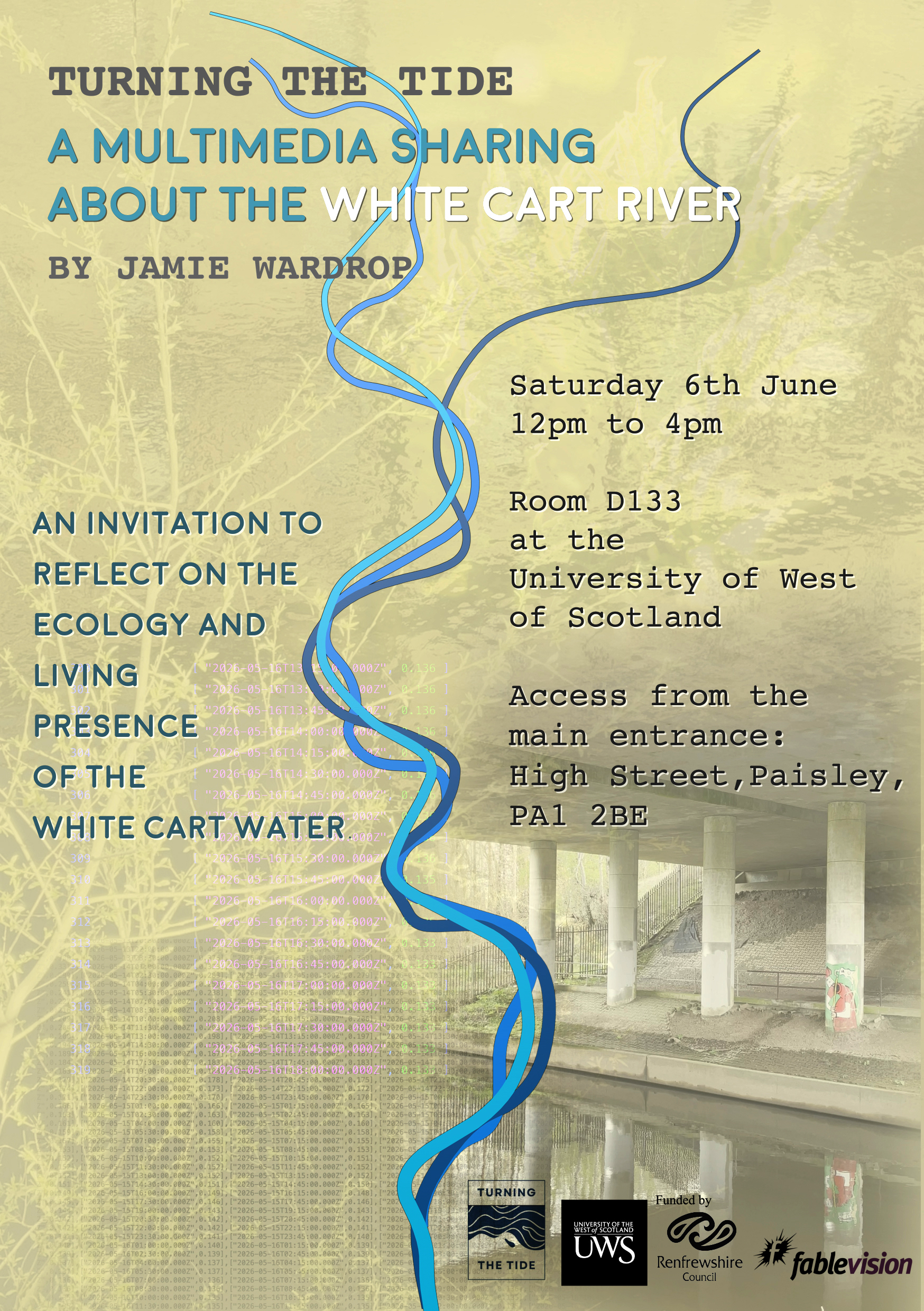 Turning the Tide: A Multimedia Sharing About the White Cart River by Jamie Wardrop - UWS - 6th June 2026